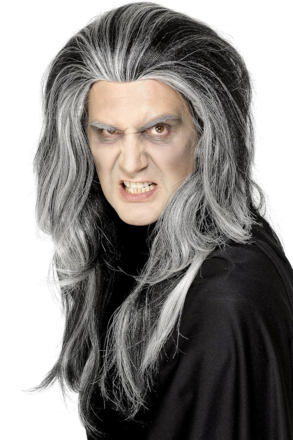 smiffy  s 哥特式吸血鬼假发服装 黑色/白色 one size